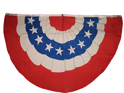 #ad 3x5 USA BUNTING FLAG PARADE BANNER RED WHITE BLUE FLAG 3 Grommets 5x3 fan