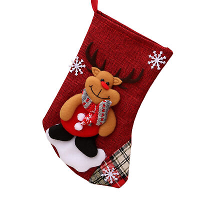 #ad Santa Stocking Wide Application Cute Design Santa Hanging Stocking Portable