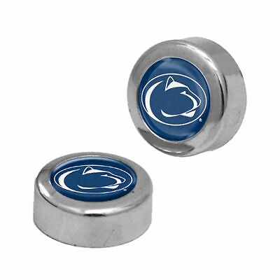 #ad NEW NCAA Penn State Nittany Lions Car Truck License Plate Frame Screw Caps