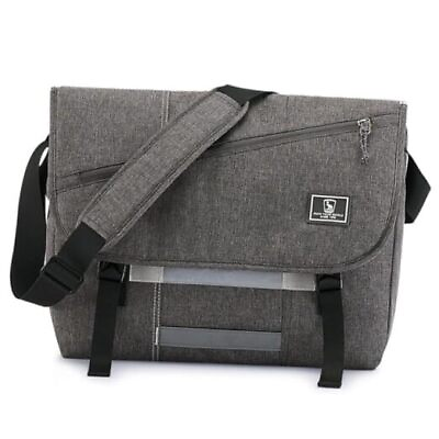 #ad Messenger Bag for Men Laptop Crossbody Bags Women Casual 15.6 Inch Grey