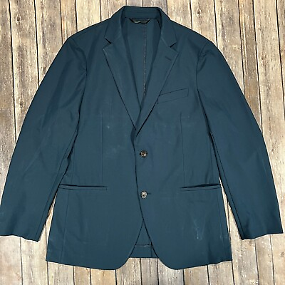 #ad Sene Unstructured Tech Stretch Sport Coat Blazer Mens 40 Blue Suit Jacket