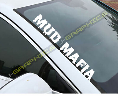 #ad Mud Mafia Windshield 22quot; Decal Sticker Truck JDM Diesel Turbo Off Road 4x4