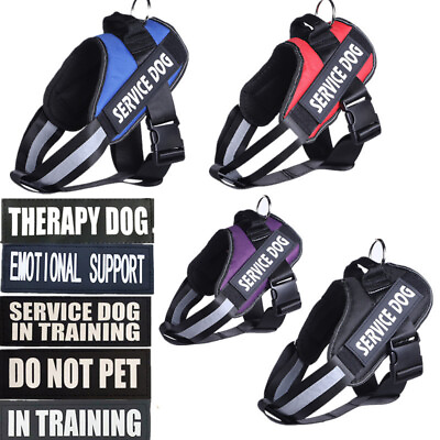 #ad Emotional Support Dog Harness No Pull Reflective Dog Vest Harness Therapy Dog XL