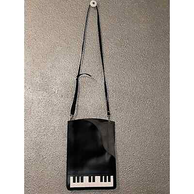 #ad Dallaiti Italy Leather Borsa#x27;s Pianoforte Messenger Black Gray Bag