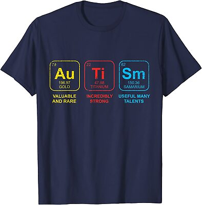 #ad Autism Awareness Elements Periodic Table Gift Unisex T Shirt