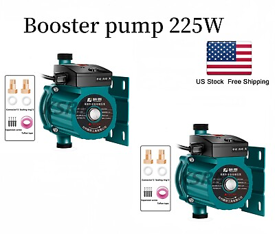 #ad Pack of 2 Domestic 220V Automatic Booster Pump 225W Boost Pressure Pump 3 4#x27;#x27;