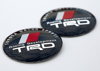#ad 2x TRD Racing Development Sticker Decal 2.2quot; Dome Shape diameter