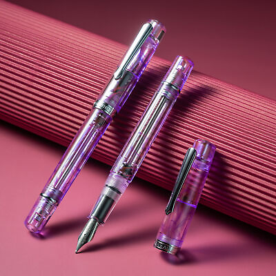 #ad Nahvalur Original Plus Fountain Pen in Melacara Purple Fine Point NEW
