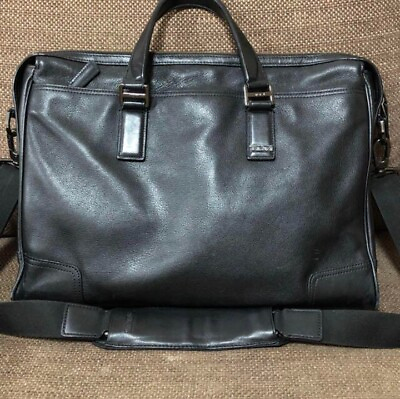 #ad Outlet deal Tumi All Leather 2Way 68517D Black No.2021 2401M