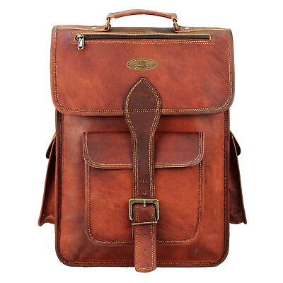 #ad 16 Inch Genuine Leather Backpack for Women and Mens Leather backpack Office Bag
