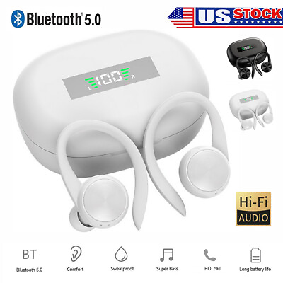 #ad TWS Wireless Bluetooth 5.0 Headset Earphones Ear Hook Earbuds Stereo Headphones