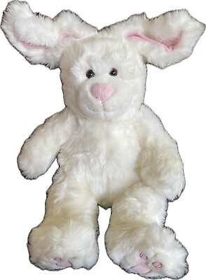 #ad Build A Bear Bunny Rabbit Plush 18” White Soft Toy Wired Adjustable Ears Easter
