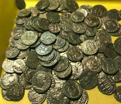 #ad 1 Genuine Ancient Roman PREMIUM coin Constantine Constantius Soldiers Victory