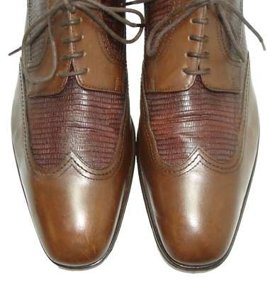 #ad Sz 11 Men#x27;s Shoes MARKS amp; SPENCER COLLEZIONE Wingtip Derby Blucher Brown Leather