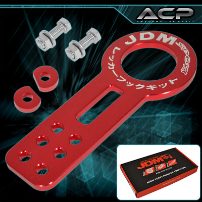 #ad Universal JDM Aluminum CNC Anodized Emergency Front Sturdy Hitch Tow Hook Kit RD