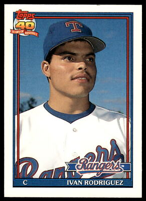 #ad 1991 Topps Traded Ivan Rodriguez Rc #101T Texas Rangers