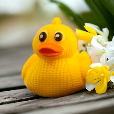 #ad 3d print duck knitted animal 3d animal kid toy Keychain Easter fidget