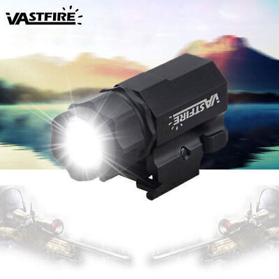 #ad Tactical Mini LED Pistol Light Flashlight CR2 Torch 20mm Picatinny Rail Mount US