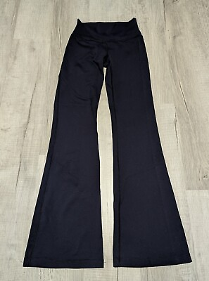 #ad Lululemon Womens Navy Blue Flared Groove Pants Size 6 Stretch Gym Yoga Workout