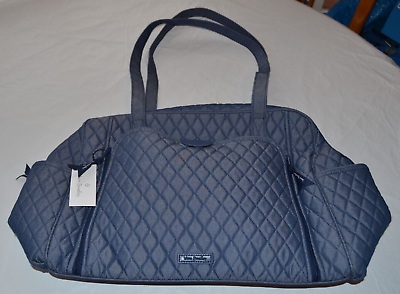 #ad Vera Bradley Baby Bag 24769 L81 Moonlight Navy Blue Quilted Diaper Bag w Pad