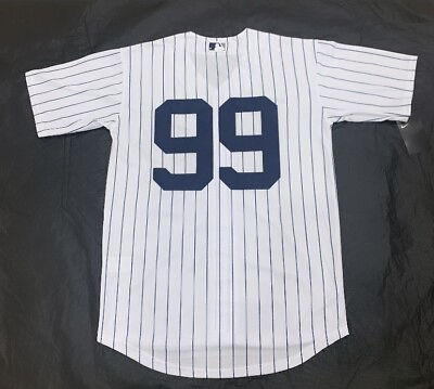 #ad New York Yankees Aaron Judge Jersey Mens Pinstripes NWT #99 New 2024 Size L