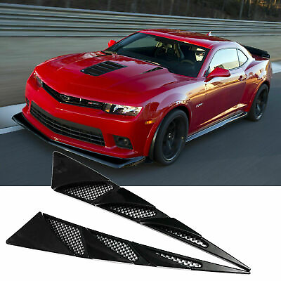 #ad Pair ABS Universal Car Simulation Hood Vent Decor Sporty Side Air Flow Sticker