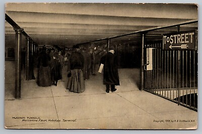#ad Hudson tunnel subway station mezzanine Hoboken Terminal New Jersey postcard
