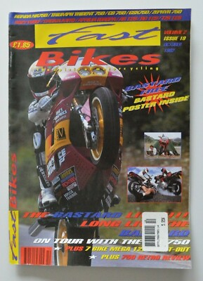 #ad FAST BIKES magazine October 1992 Triumph Trident Honda NR750 Zephyr Cagiva Mito