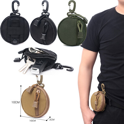 #ad Small Molle Pouch Tactical Military Waist Pack Coin Purse Keychain Phone Pocket