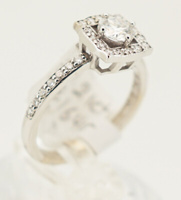 #ad Designer Engagement Ring Genuine White Natural Diamond 14K Gold