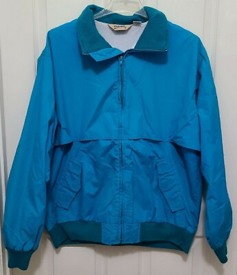 #ad Vintage Cabelas Fishing Vented Jacket Turquoise Mesh Lining Size Large