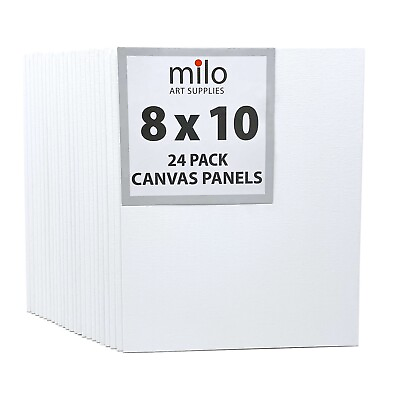 #ad milo Canvas Panel Boards for Painting 8x10 inches 24 Pack
