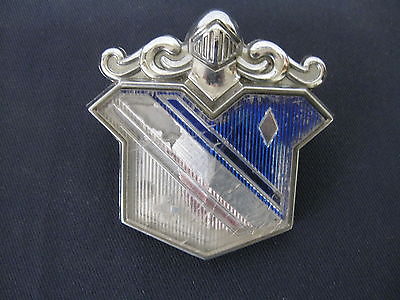 #ad vintage BUICK KNIGHT EMBLEM shield ornament metal badge 1243695