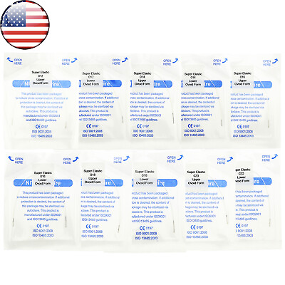 #ad US 10 Pcs Dental Orthodontic White Color Coated Niti Arch Wire Rectangular Round