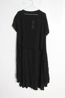 #ad Studio Italia Womens FreeSize Dress Black VU1 NEW