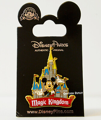 #ad Disney Parks Magic Kingdom Castle Mickey Mouse Pin Trading Pin Official New