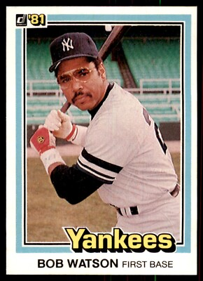 #ad 1981 Donruss Bob Watson New York Yankees #225
