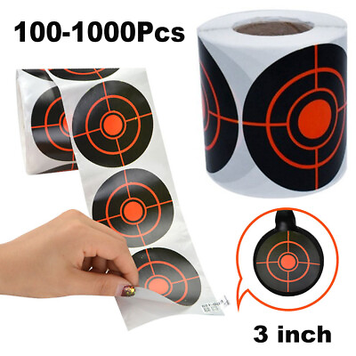 #ad 100 1000Pcs 3quot; Shooting Self Adhesive Targets Splatter Reactive Target Stickers