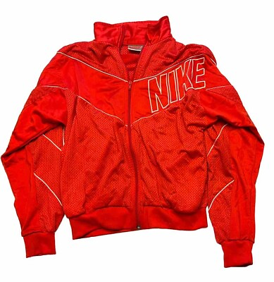 #ad Vintage Nike High Neck Striped Mesh Jacket