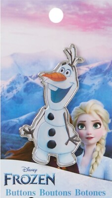 #ad DISNEY Blumenthal Lansing 2quot; White Frozen Olaf Shank Button