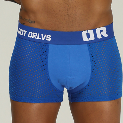 #ad New Sexy Men#x27;s Panties Solid Color Mesh Sheer Breathable Boxer Panties Underwear
