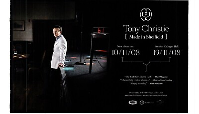 #ad WOR11 MAGAZINE ADVERT 6X9quot; TONY CHRISTIE : MADE IN SHEFFIELD ALBUM