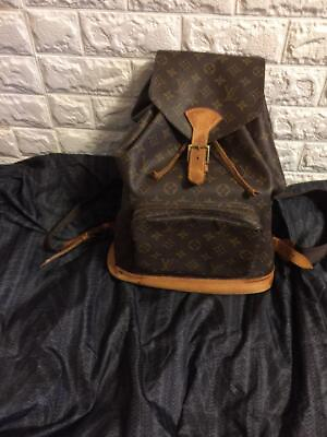 #ad Louis Vuitton Montsouris LV GM Backpack Women#x27;s Men#x27;s UNISEX Brown Leather