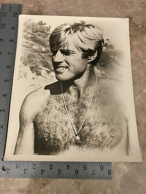 #ad 8x10 Photo Robert Redford Shirtless 1980#x27;s Black White Gay Interest