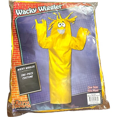 #ad New Rasta Imposta Men’s Yellow Wacky Wiggler Adult Halloween Costume