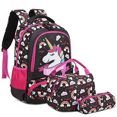 #ad Girls Backpack for Elementary Kids School Bookbag Set Cute Unicorn Backpacks for