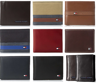 #ad Tommy Hilfiger Men#x27;s NEW Passcase Billfold Trifold Coin Wallet Colors amp; Models