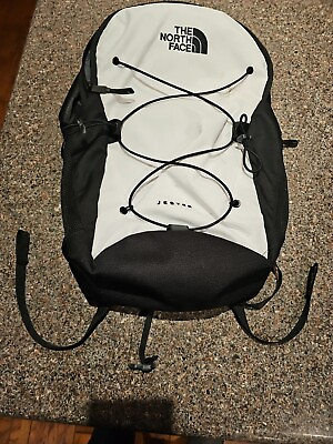 #ad The North Face Jester Backpack White And Black Computer Bag TNF Flexvent EUC