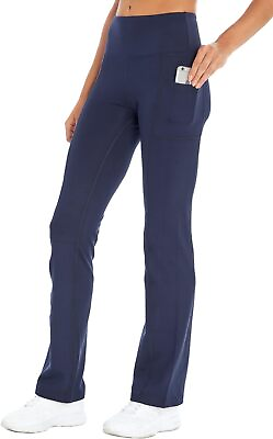 #ad Bally Total Fitness Women#x27;s High Rise Pocket Slim Bootcut Pant