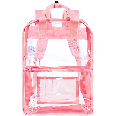 #ad Clear Backpack Heavy Duty Transparent Bookbag Large See Through PVC Backpacks...